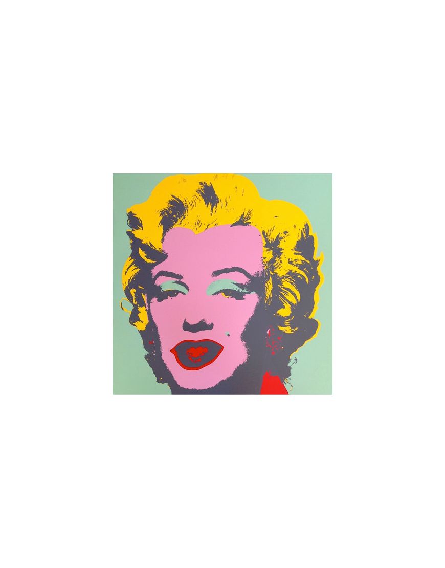 Marilyn Monroe - Rose sur fond Vert 11.23