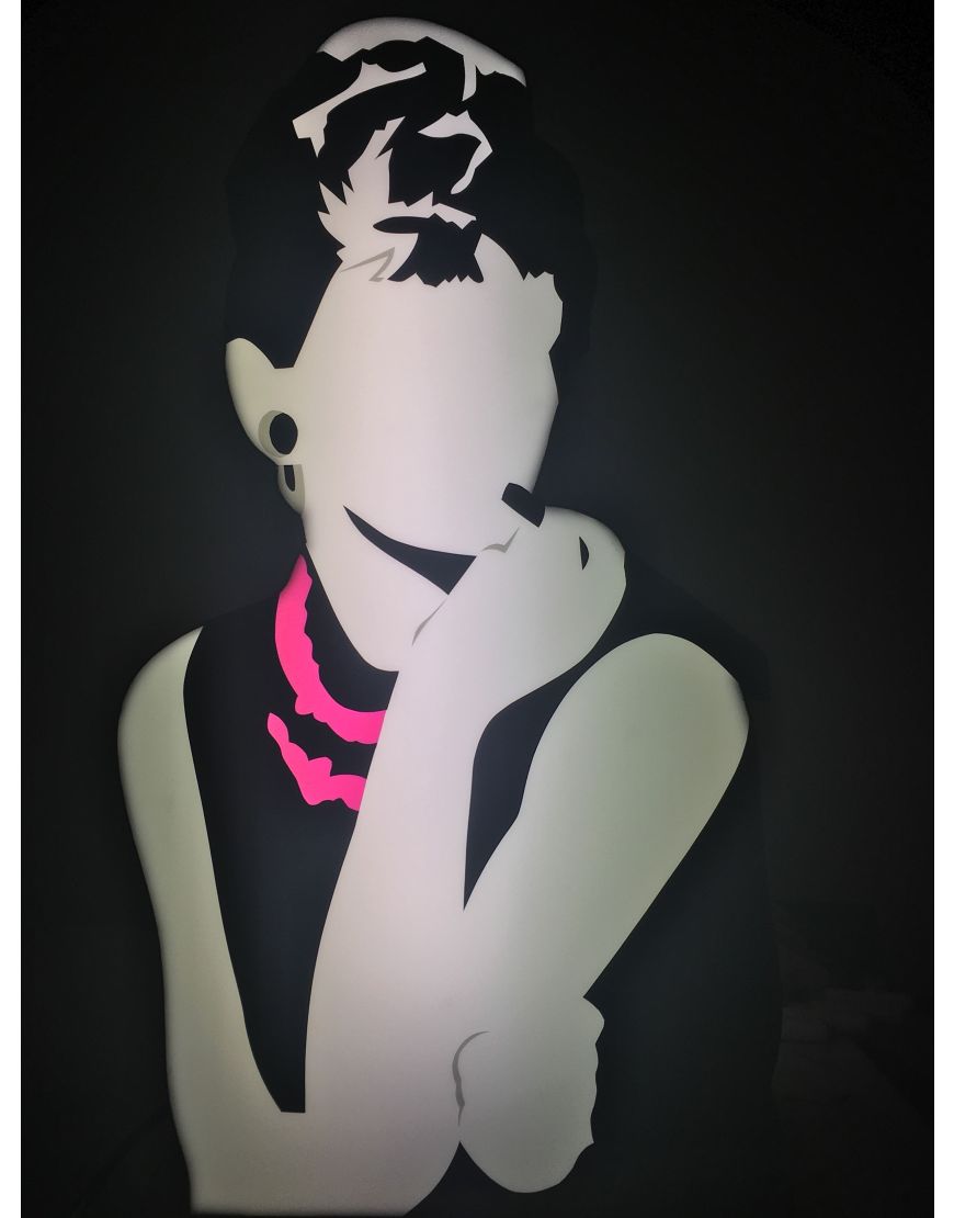 Audrey Hepburn (Sculptura lumineuse)