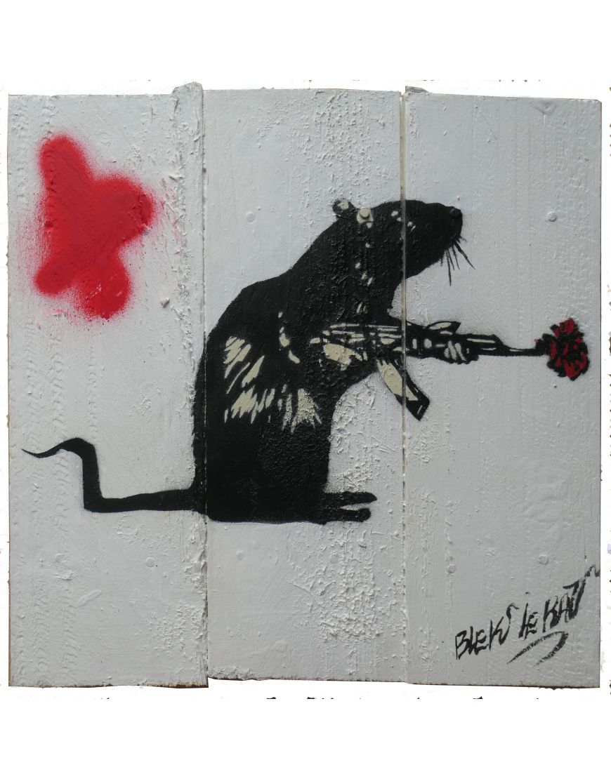 The warrior with a red flower - small