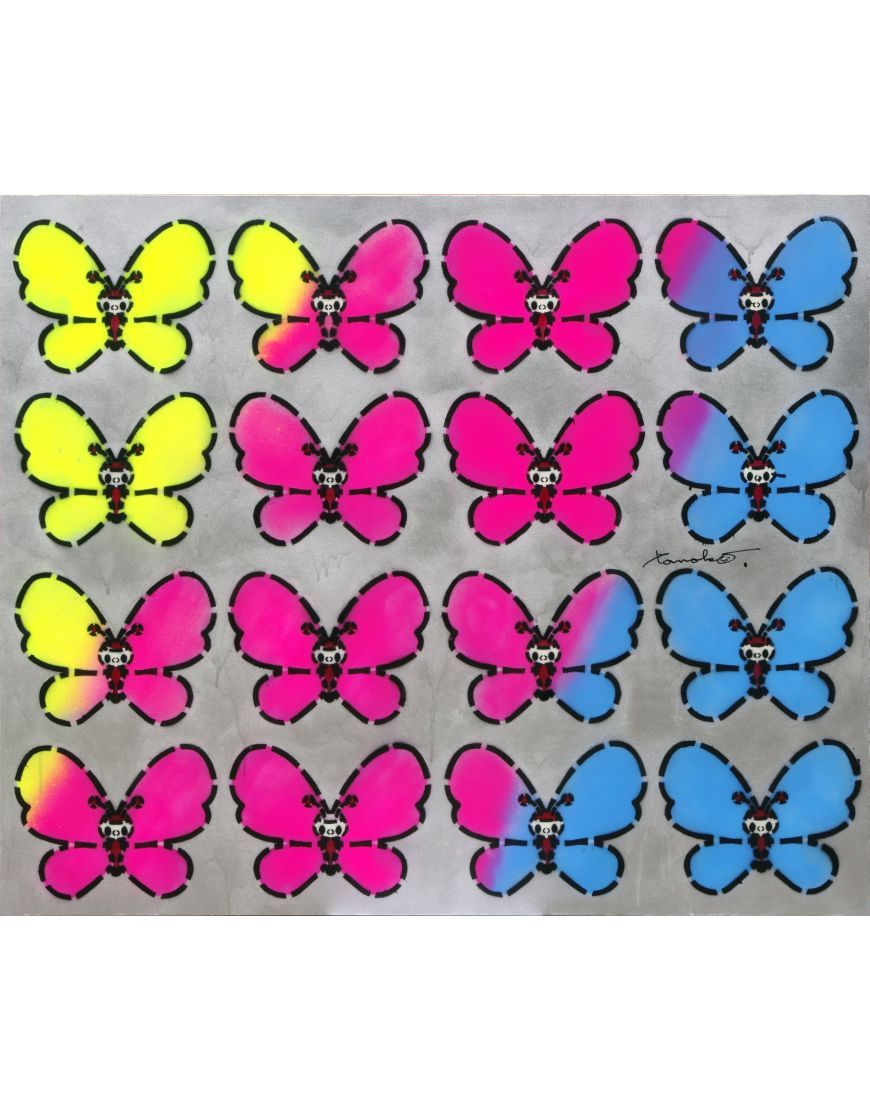 A Butterfly 16 Silver Gradation