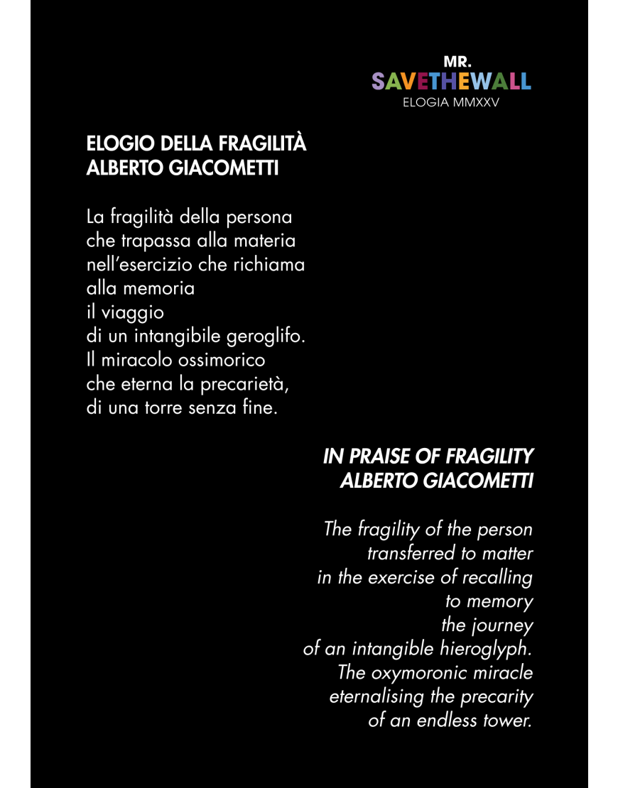 Elogio a Giacometti