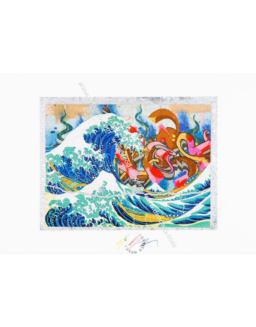 La grande vague de Kanagawa, hommage à Katsushika Hokusai