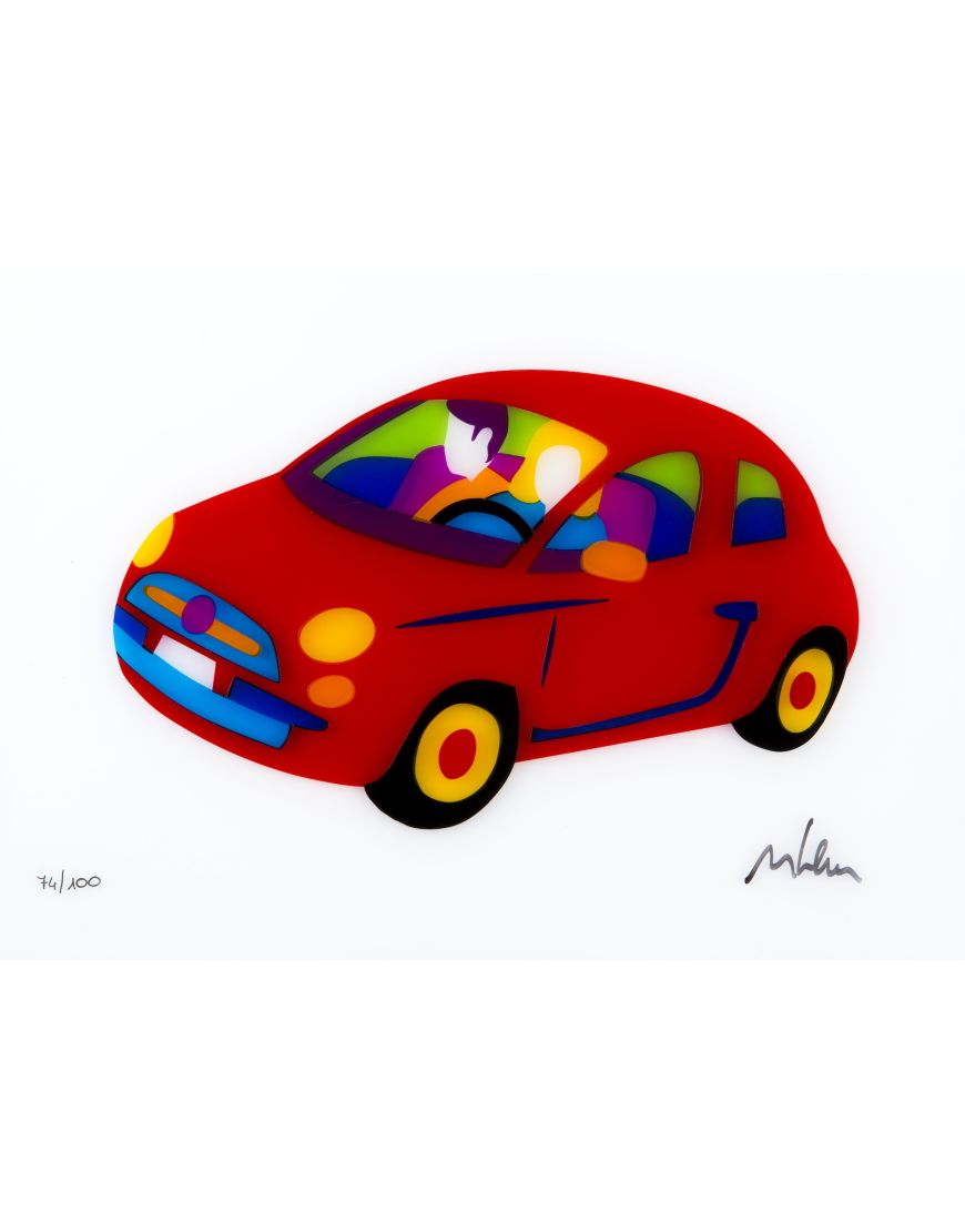 Fiat 500 Fluo (Rouge)