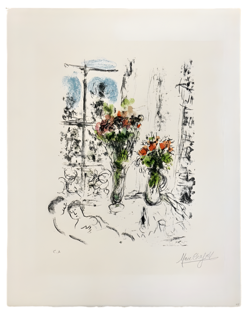 Couple aux deux bouquets