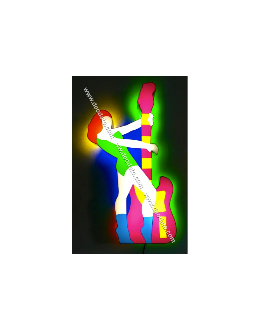 Pin Up e Chitarra (Sculpture lumineuse)