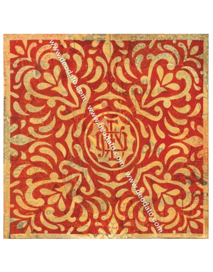 Monogram pattern rouge