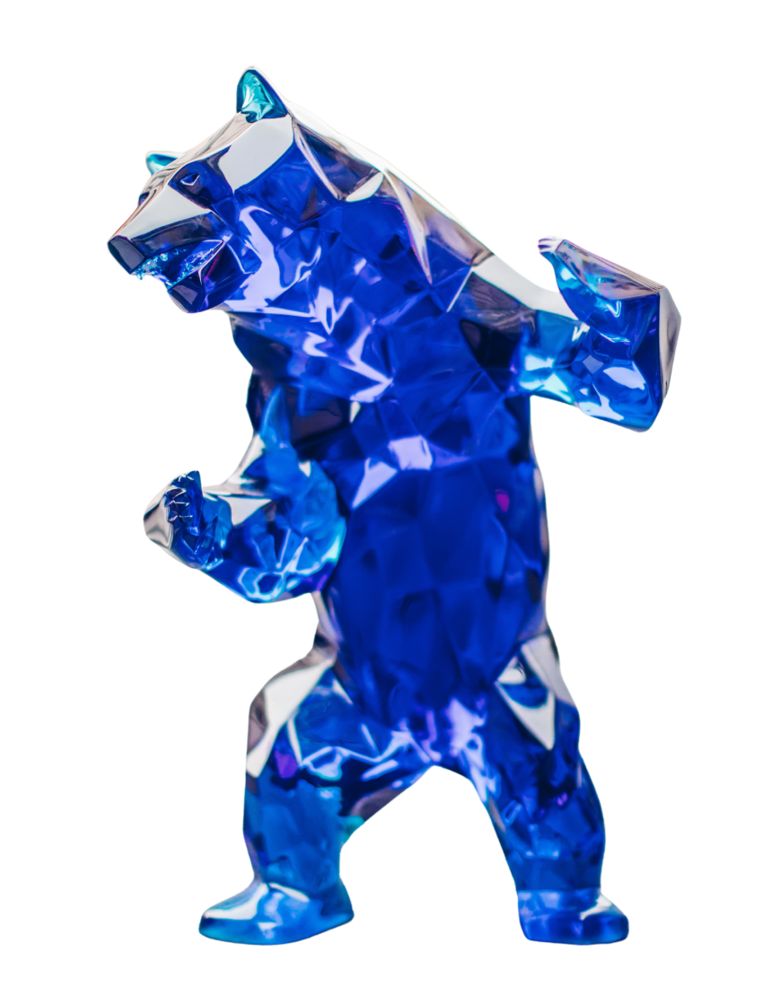 Standing Bear - Blue Crystal Clear