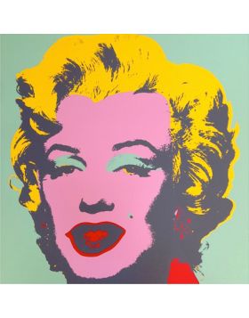 Marilyn Monroe - Rose sur fond Vert 11.23