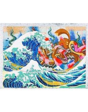 La grande vague de Kanagawa, hommage à Katsushika Hokusai