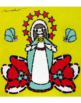 Madonna with Flowers Sulfur Light Red Stars