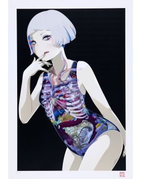 The girl in costume