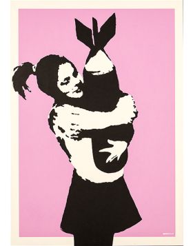 Banksy - Bomb Love - 2003 - Edition limitée à 600 exemplaires - Sérigraphie sur papier - Non signée - avec certificat émis par Pest Control
