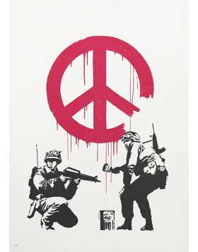 Banksy - CND Soldiers - 2005 - Edition limitée à 350 exemplaires - Sérigraphie sur papier - Non signée - avec certificat émis par Pest Control