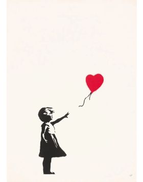 Banksy - Girl with Balloon - Sérigraphie sur Papier - Edition de 600 - 66x50cm