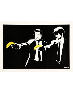 Banksy - Pulp fiction - 2004 - Edition limitée à 600 exemplaires - Sérigraphie sur papier - Non signée - avec certificat émis par Pest Control