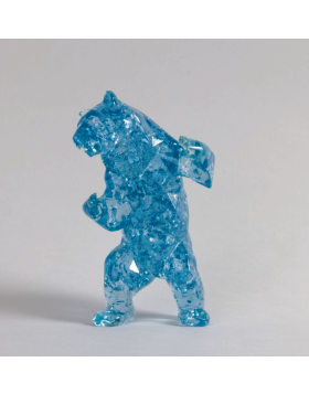 Richard Orlinski - Bear Bubble Blue Edition - Sculpture en résine - 17x10x8 cm - Édition ouverte