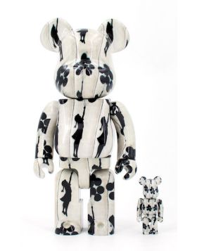 Bearbrick, Flying Ballon Girls, 400% + 100% - Accompagné d'une boîte originale - Art toy en plastique