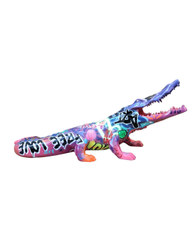 Richard Orlinski - Crocodile - Street Art Edition - Sculpture en résine - Œuvre unique