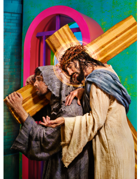 David LaChapelle - V: Simon of Cyrene is made to bear the Cross - Edition limitée à 7 exemplaires - Signée à la main