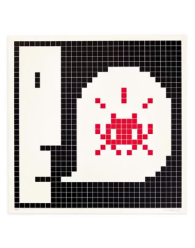 Invader - Alert, System Infected (red) - Edition Limitée - Signée et Numérotée à la Main
