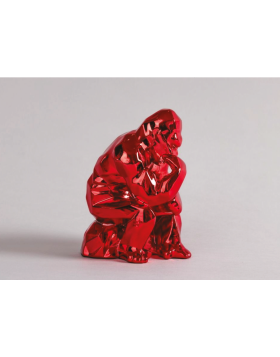 Richard Orlinski - Kong Penseur Red Edition - Sculpture en résine - 10x13x7 cm - Édition ouverte
