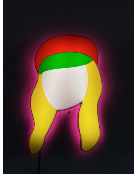 Marco Lodola - Volto - Neon and Perspex - Sculpture autoportante unique