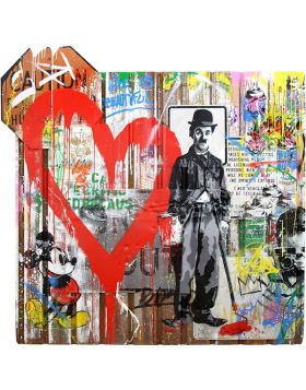 Mr. Brainwash - Chaplin - 2016 - Œuvre unique - Signée à a la main - 220x226 cm