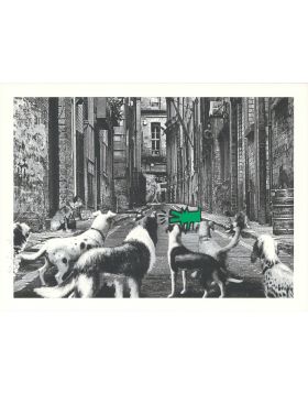 Mr. Brainwash - Alley Dogs - Sérigraphie - 56x76 cm - Edition limitée à 25 exemplaires