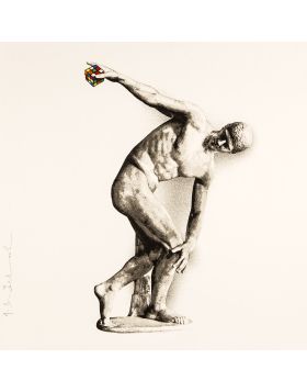 Mr. Brainwash - Rubik's Discobolus