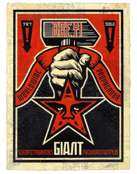 Shepard Fairey (Obey), Hammer, hand painted multiple