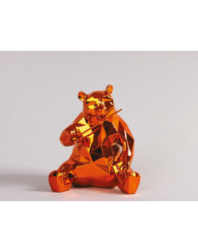 Richard Orlinski - Panda Orange Edition - Sculpture en résine - 13x11x9 cm - Édition ouverte