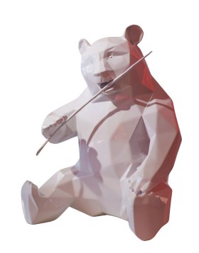 Richard Orlinski - Panda - White - Sculpture en résine - Édition limitée de 100 exemplaires