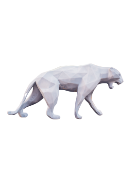 Richard Orlinski - Panther - White - 95x42x21 cm - Sculpture en résine