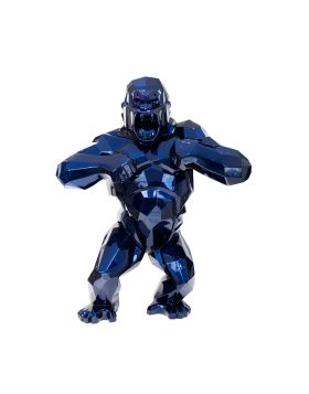 Richard Orlinski - Wild Kong - Mauritius Blue - 80x65x33 cm - Sculpture en résine