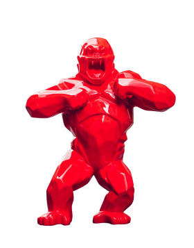 Richard Orlinski - Wild Kong - Red - 30x24x11 cm - Sculpture en résine