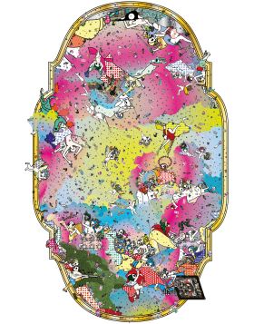 Tomoko Nagao - Glory of the Pisani Family – Sérigraphie sur papier - Art Vectoriel - Edition limitée à 100 exemplaires - Signé et numéroté - 100x70 cm