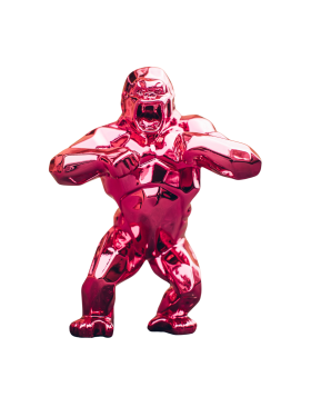 Richard Orlinski - Wild Kong Reloaded - Rainbow Pink - 30x24x11 cm - Sculpture en Résine
