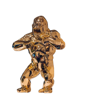 Richard Orlinski - Wild Kong Reloaded - Rainbow Champagne - 30x24x11 cm - Sculpture en Résine