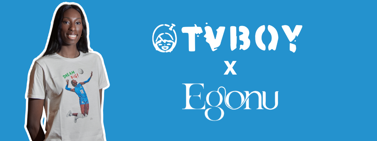 TVBOY x Paola Egonu : une combinaison d'art, de sport et de solidarité