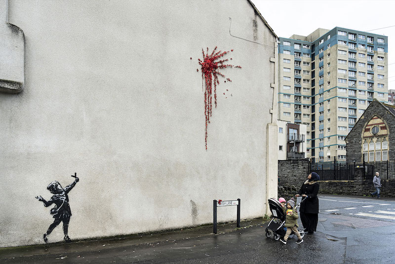 BANKSY - À BRISTOL, UNE NOUVELLE FRESQUE POUR LA SAINT-VALENTIN