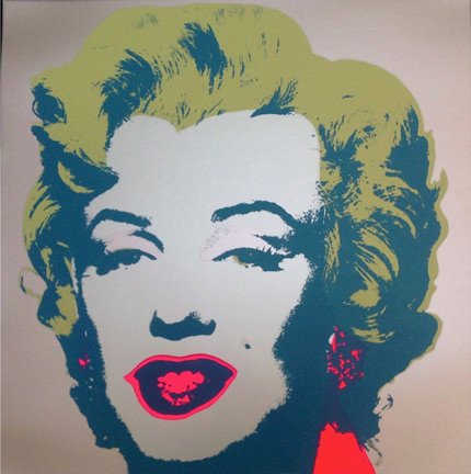 Marilyn Monroe - Bleu sur fond Gris 11.26