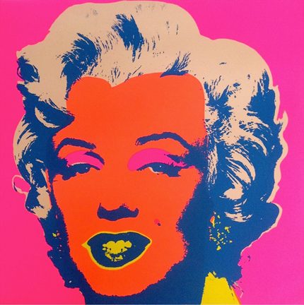 Marilyn Monroe - Orange sur fond Rose 11.22
