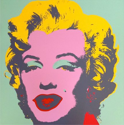 Marilyn Monroe - Rose sur fond Vert 11.23