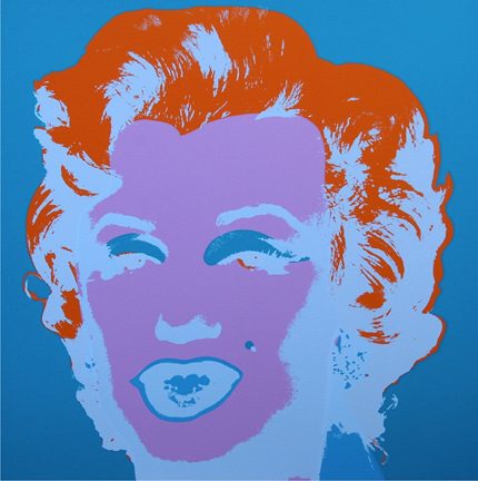 Marilyn Monroe - Pourpre sur fond Bleu 11.29