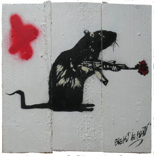 The warrior with a red flower - small