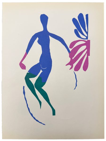 Nu Bleu aux Feuillages