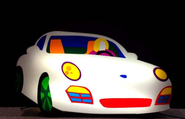 Porsche Bianca (SCULPTURE LUMINEUSE)