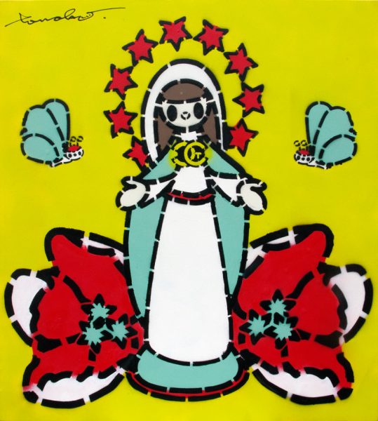 Madonna with Flowers Sulfur Light Red Stars