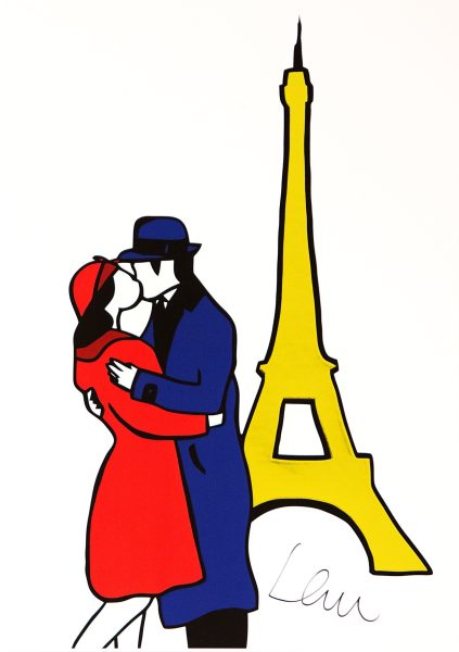 Bacio sotto la Tour Eiffel - Sérigraphie