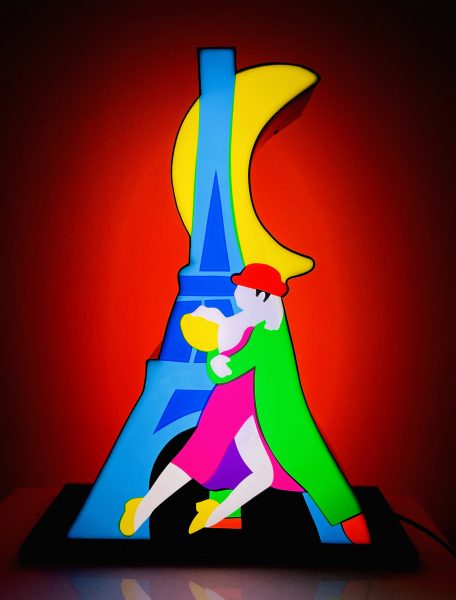 Ballerini sotto la Torre Eiffel (Sculpture Lumineuse)